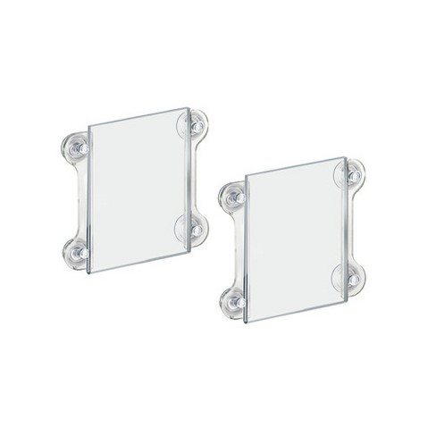 Azar Two Sided Acrylic Sign Holder With Suction Cup Grippers (106686) :  Target