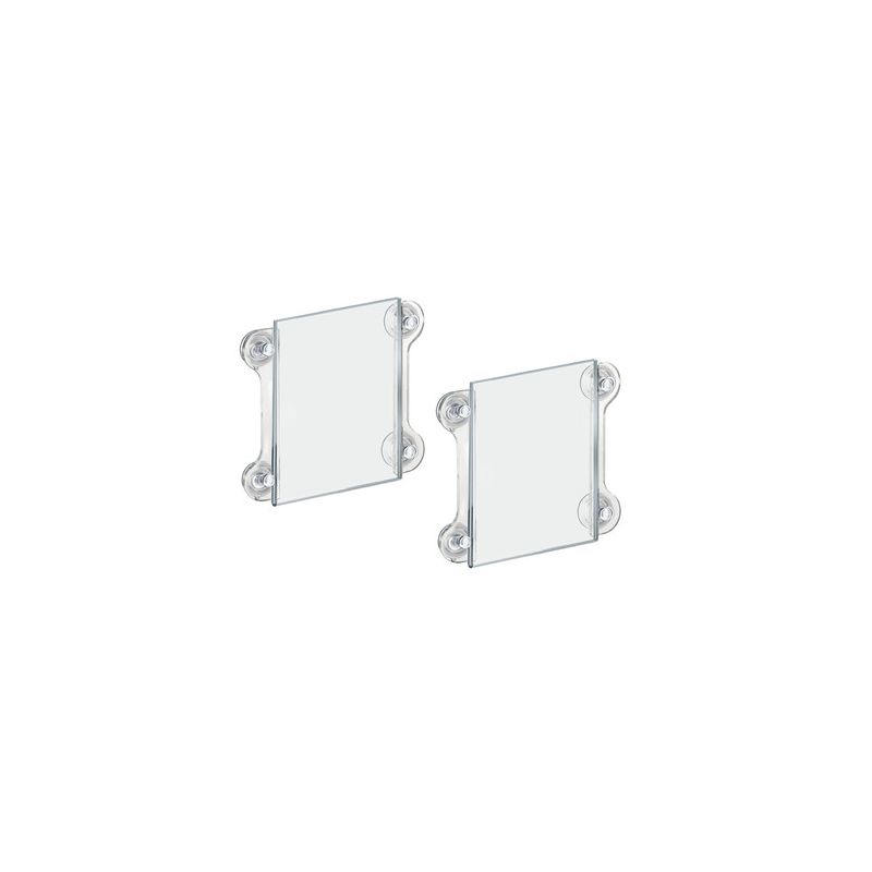 Azar Displays Clear Acrylic Window/Door Sign Holder Frame with Suction Cups 5.5''W x 8.5''H, 2-Pack, 1 of 10