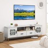 Tangkula Modern Faux Marble Entertainment Center 71-Inch TV Stand for 80" TVs White - 4 of 4