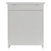 Redmon 11.25 x 18 x 23.25 Inch Wooden Contemporary Country Collection Shaker Style Hamper with Easy Assembly Instructions, Semi Gloss White Finish - 4 of 4