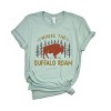Simply Sage Market Where the Buffalo Roam Short Sleeve Tee - L - Seafoam - 2 of 4