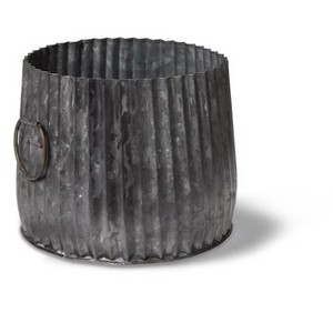 Gardener's Supply Company Galvanized Steel Ribbed Barrel Planter | 10" Diameter Indoor Outdoor Rust-Proof & Watertight Container for Plants & Flowers… - 1 of 2