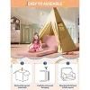 Kids Couch, 2-in-1 Convertible Teddy Fleece Fabric Toddler Sofa Chair, Soft Fold Out Couch Lounger, Comfy Children's Sofa Bed for Nursery Gift - 3 of 4