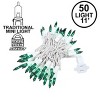 Novelty Lights 50 Light Incandescent Mini Christmas String Lights White Wire 11 Feet - 4 of 4