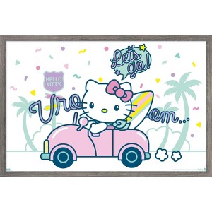 Trends International Hello Kitty: 20 Kawaii Vacation - Let's Go Framed Wall Poster Prints - 1 of 4