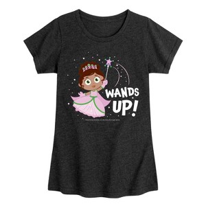 Girls' - Super Why - Wands Up Princess Pea Fitted Short Sleeve Graphic T-Shirt - 1 of 4