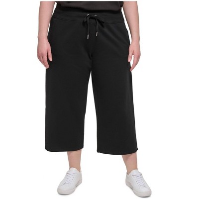 Calvin Klein Womens Ribbed Waistband Casual Cropped Pants