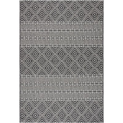 Courtyard Cy8787 Power Loomed Indoor/outdoor Area Rug - Black/grey - 5 ...