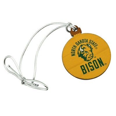 North Dakota State Bison Secondary Mini Small Tiny Wood Christmas Tree Holiday Ornament