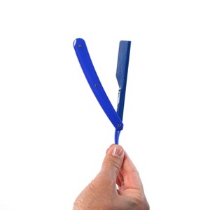 L3 Straight Razor Holder - Excellent Grip and Control - Precision Shaving Control - Level Three Straight Razor Holder (Blue) - 1 of 4