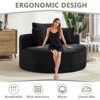 RISOKEYS Round Sofa Bed - Memory Foam Sectional Couches for Living Room, Cloud Couch with Three Pillows - 2 of 4