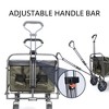 SKRAN Folding Wagon, Heavy Duty Utility Beach Wagon Cart with Big Wheels, Adjustable Handle Drink Holders for Camping and Outdoor - 2 of 4
