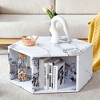 NicBex Modern Hexagonal Coffee Table Set of 2 with Multihole Design for Living Room and Bedroom - 3 of 4