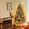 HOMCOM 6 FT Pre-Lit Snow-Flocked Artificial Christmas Tree with Realistic Branches, 250 Warm White LED Lights and 928 Tips - 3 of 4