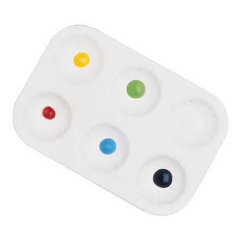 School Smart Paint Palette Tray With 6 Wells, 3-1/2 X 5-1/4 Inches