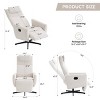 360 Swivel Recliner Chair with Adjustable Backrest and Footrest Comfy Accent Chairs Swivel Chairs for Living Room and Reading Corner-Maison Boucle - 4 of 4