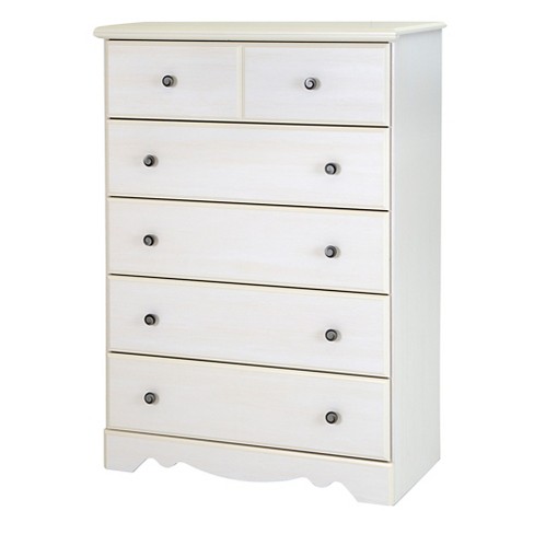 Country Poetry 5 Drawer Chest White Wash South Shore Target