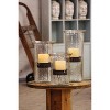 Original Glass Candle Cylinder with Rustic Insert – Large by Kalalou - 2 of 3