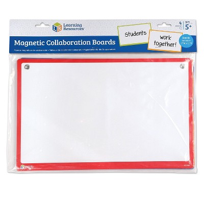 Learning Resources Magnetic Collaboration Boards, 4 Pieces, Grades K+, Ages 5+