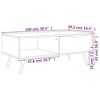 vidaXL Coffee Table White Engineered wood, MDF Medium Coffee Table - 4 of 4