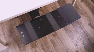 Adjustable Black Steel Under-Desk Keyboard Tray with Mouse Pad
