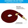Unique Bargains Velvet Crowd Control Barrier Rope with Snap Hooks for Posts Stand Queue 2 Pcs - 3 of 4