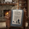 100% Cotton Throw 40*60 inch Father Tribute – Sentimental Woven by Manual Woodworkers - 2 of 3