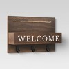 15" x 10" Wood Welcome Mail Station - Threshold™ - image 3 of 3