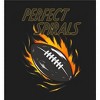 "Perfect Spirals" Flaming Football Adult Crew Neck Short Sleeve Tee - 2 of 2