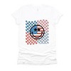 Simply Sage Market S.W.Smiley Checkered Patriotic Smiley Face Short Sleeve Tee - 2 of 4