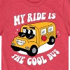 Boys' - Instant Message - Back To School My Ride Is The Cool Bus Short Sleeve Graphic T-Shirt - 2 of 4