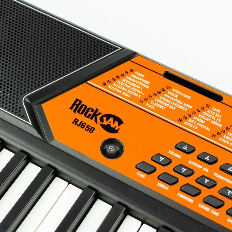 RockJam 61 Key Keyboard Piano Kit with Pitch Bend, Keyboard Stand, Keyboard Bench, Sheet Music Stand & Lessons, 2 of 9