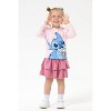 Disney Frozen Elsa Stitch Princess Minnie Toddler Girl 2 Piece Outfit Puff Sleeve Shirt&Sparkle Skirt Set Birthday Dress - 2 of 4