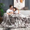 Cozy Bliss Bubble Faux Fur Throw Blankets, Plush Soft Thick Blanket for Sofa, Bedroom, Living Room - 4 of 4