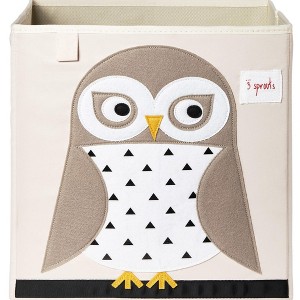 3 Sprouts Toy Storage Cube - 13" - Owl - 1 of 4
