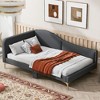 NicBex Twin Size Daybed, Upholstered Day Bed with Headboard and Armrest, Sofa Bed with Support Legs - 3 of 4