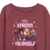 Women's - Bratz - Xpress Yourself Lightweight French Terry Wide Neck Long Sleeve Shirt - 2 of 4