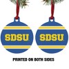 South Dakota State University Stripes Aluminum Holiday Christmas Tree Ornament - 2 of 4