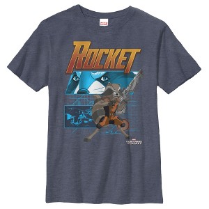 Boy's Marvel Guardians of the Galaxy Rocket Schematic T-Shirt - 1 of 2