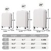 3 Pieces Luggage Sets,20/24/28Inch ABS Spinner Wheel Luggage,Suitcase With Cup Holder And USB Port,Luggage With Combination Lock-Cuddlewood - 4 of 4
