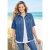 Woman Within Women's Plus Size Short-Sleeve Denim Jacket - 3 of 3