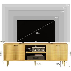 Snynuxx Modern TV Stand for 55/60/65 inch TV with Storage for Living Room - 1 of 4