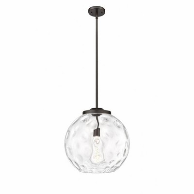 Athens Water Glass - 1 Light Pendant In Industrial Style-17.13 Inches Tall and 15.75 Inches Wide