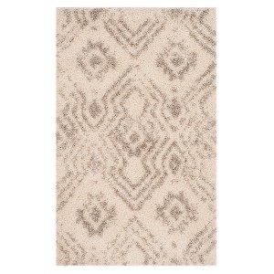 Ivory/Gray Geometric Loomed Accent Rug 3