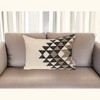 HomeRoots 14" X 20" Beige and Black Geometric Cotton Throw Pillow - 2 of 4