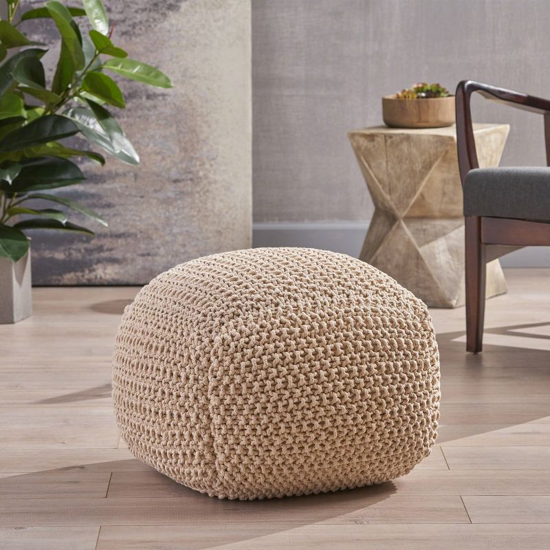 Elowski Knitted Pouf - Christopher Knight Home, 3 of 6