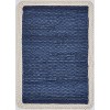 HomeRoots 19" Set of Four Navy Blue And Natural Solid With Border Cotton Placemats - 4 of 4