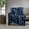 Kenneth Cole Reaction Plush Fleece Throw Blanket (Blend Out-Navy)-50" X 70" - image 4 of 4