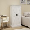 Sevobal Utility Storage Cabinets, Double Door Cabinet with Adjustable Shelves and Drawers for Living Room Kitchen Hallway, White, 23.62"*15.74"*45.98" - 2 of 4