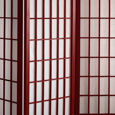 Rosewood 3-Panel Shoji Screen Room Divider